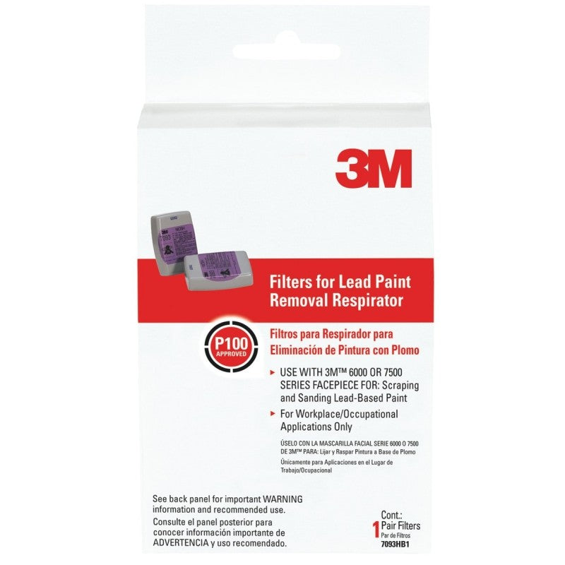 3M P100 Series 7093H1-DC Respirator Cartridge, Bayonet, Plastic Frame