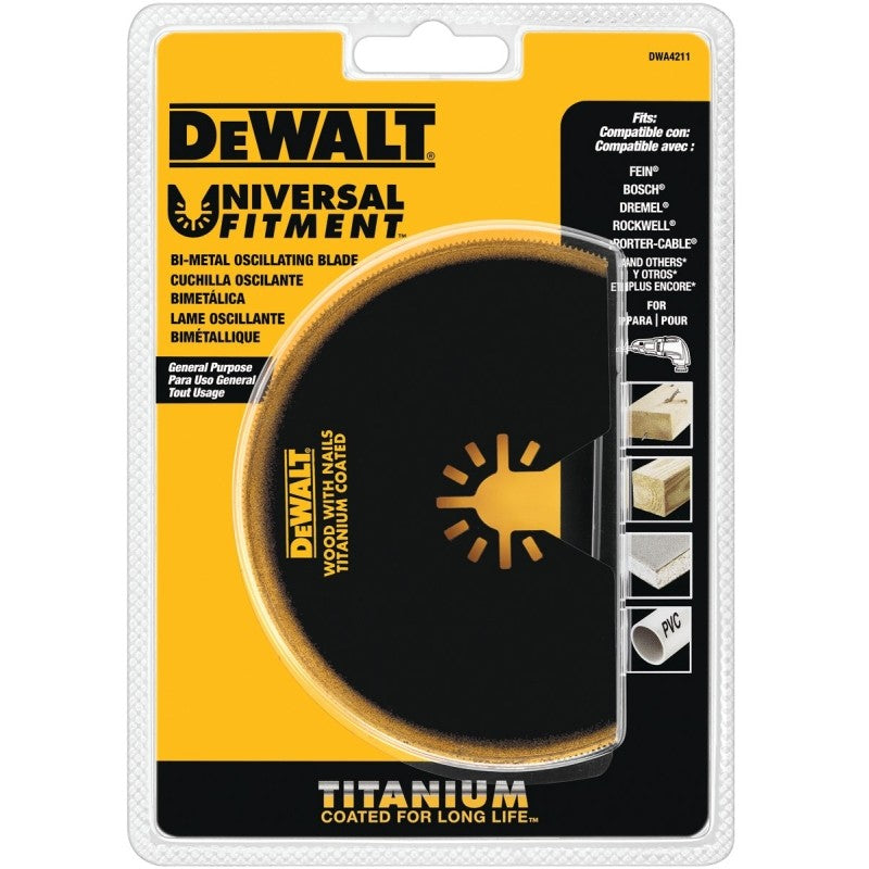 DEWALT DWA4211 Oscillating Blade, Titanium, 4 in
