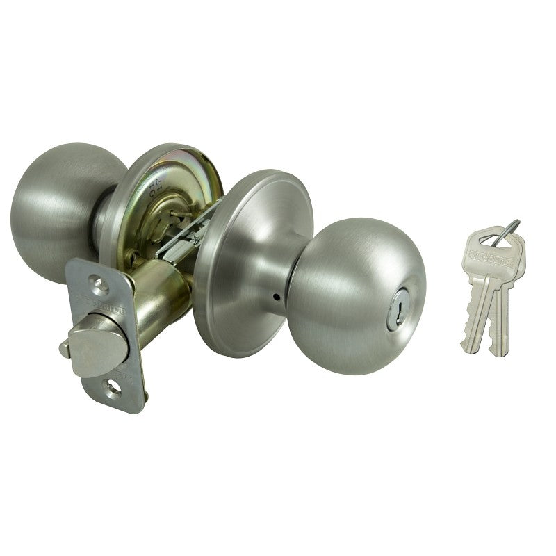 ProSource T9600BRA4V Entry Knob, Stainless Steel, K3, KW1 Keyway, 3 Grade (Pack of 3)