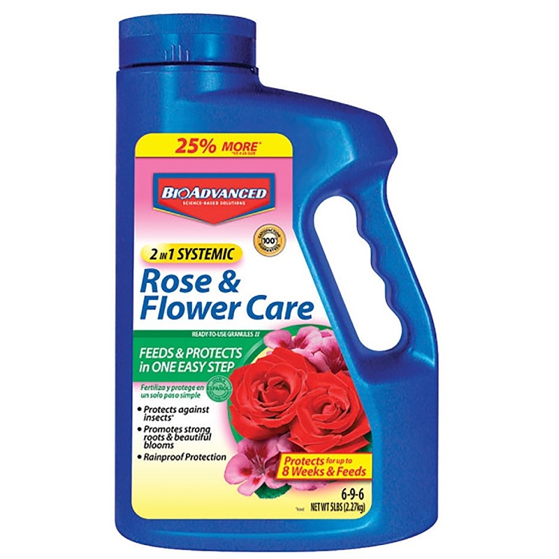 BioAdvanced 701100A Rose and Flower Fertilizer, 5 lb, Bottle, Granular