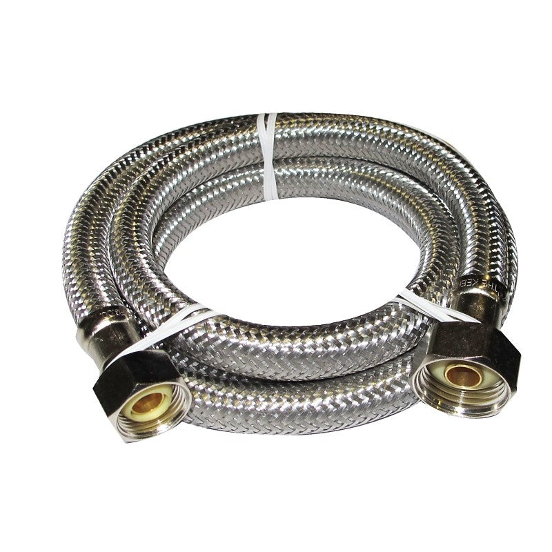 Plumb Pak EZ Series PP27048 Sink Supply Tube, 1/2 in Inlet, IP Inlet, 1/2 in Outlet, IP Outlet, Stainless Steel Tubing