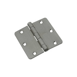 Door Hinge 3-1/2 Inch 1/4 Radius Satin Chrome