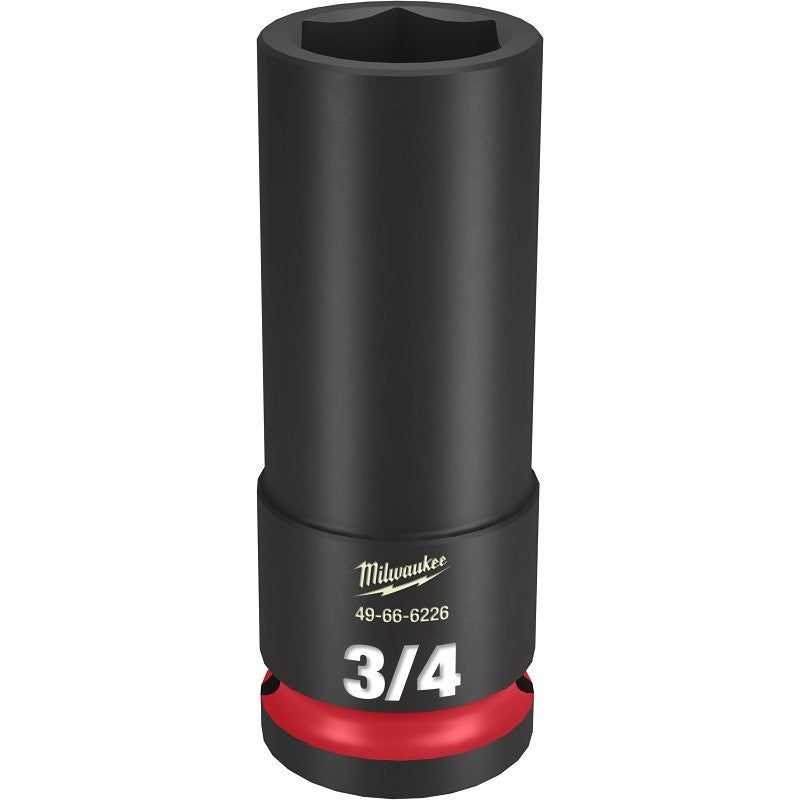 Milwaukee SHOCKWAVE Impact Duty Series 49-66-6226 Deep Impact Socket, 3/4 in Socket, 1/2 in Drive, Square Drive
