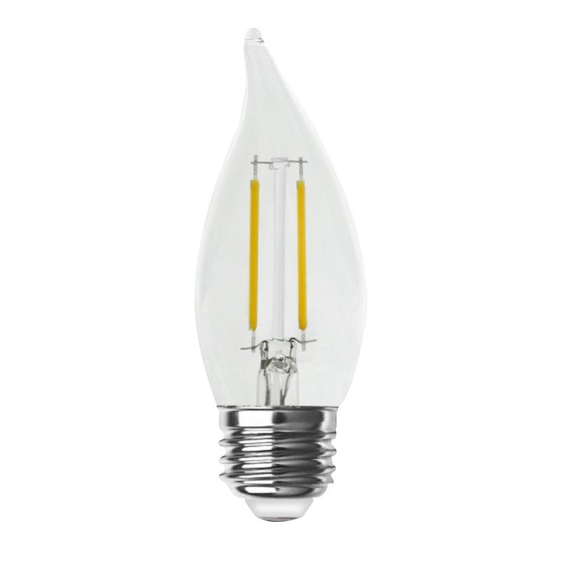 Feit Electric BPEFC25927CAFIL2 LED Flame Tip, General Purpose, 25 W Equivalent, E26 Lamp Base, Dimmable