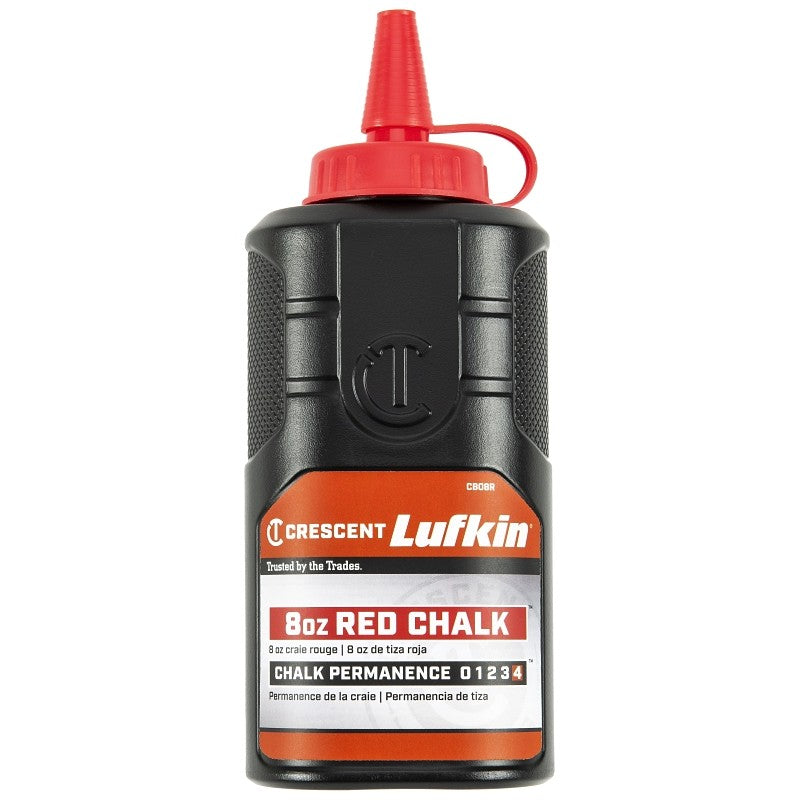Crescent Lufkin CB08R Chalk Refill, Red, 8 oz Bottle (Pack of 4)