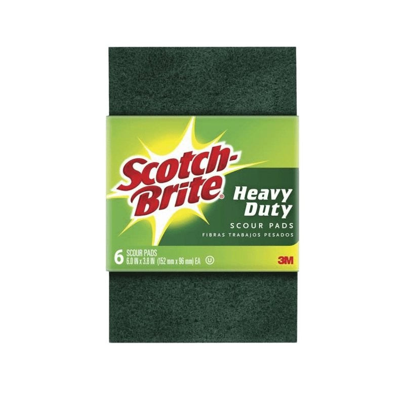 Scotch-Brite 226-5 Heavy-Duty Scour Pad, 6 in L, 3.8 in W