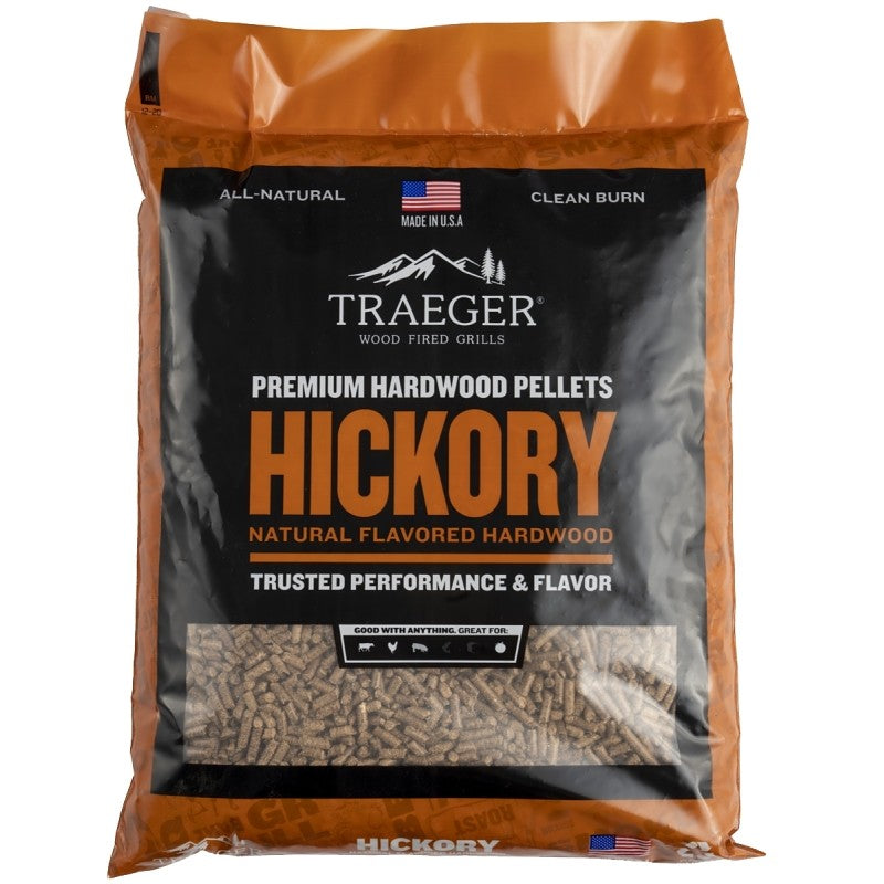Traeger PEL319 Series Pellet, Hickory, Wood, 20 lb Bag