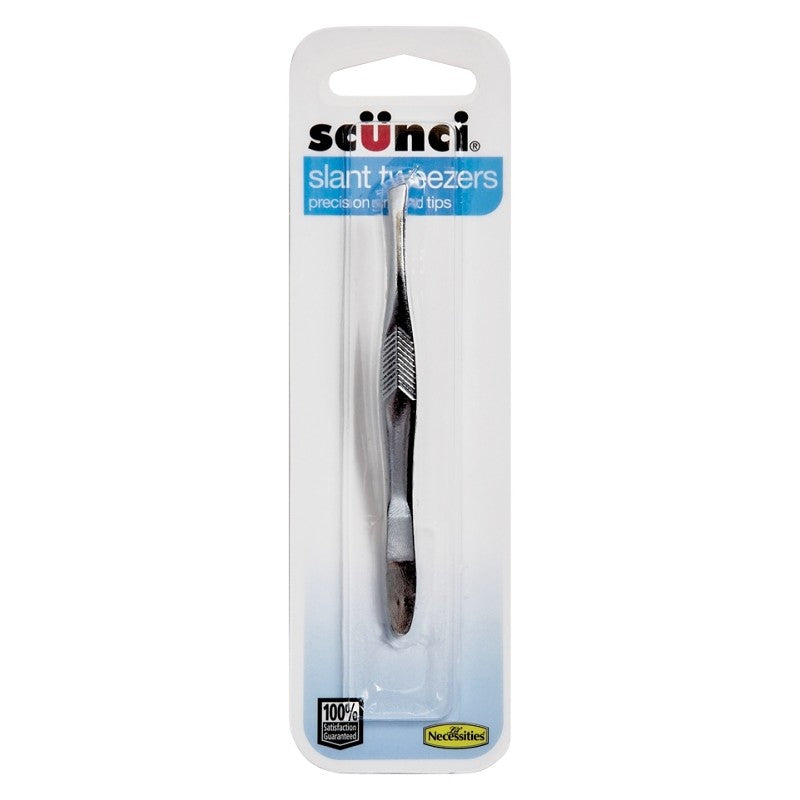 Lil' DRUG STORE 7-92554-11404-2 Slant Tweezer, Ground Tip, Stainless Steel (Pack of 12)