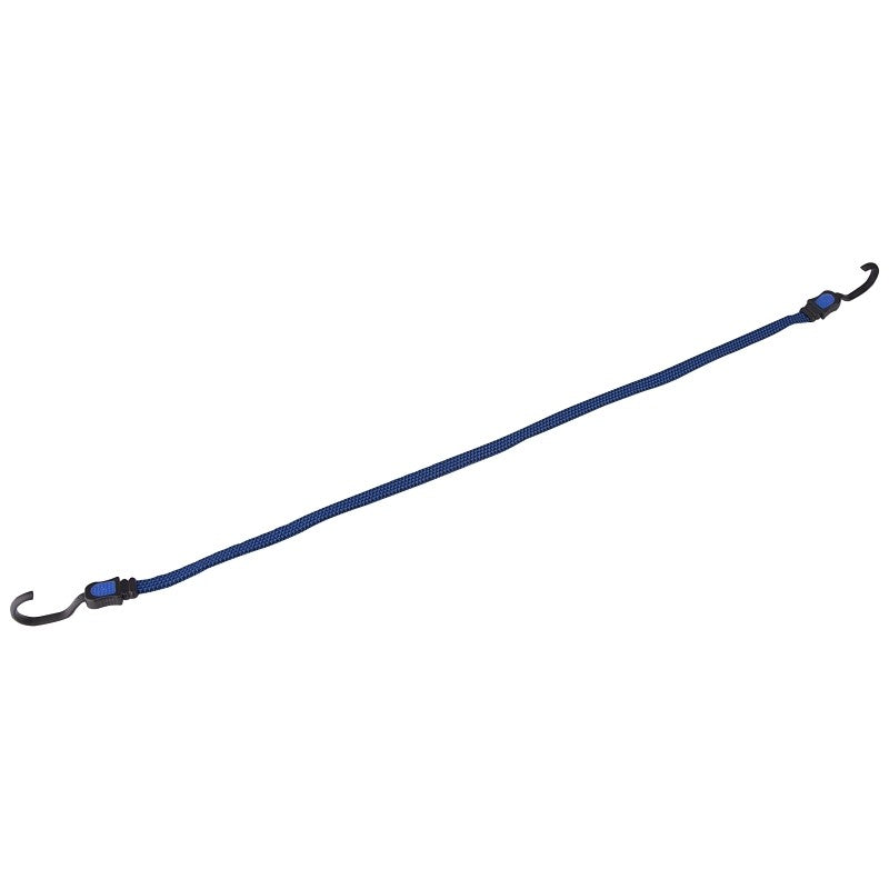 ProSource FH92106-4 Stretch Cord, 17 mm Dia, 36 in L, Polypropylene, Blue, Hook End (Pack of 10)