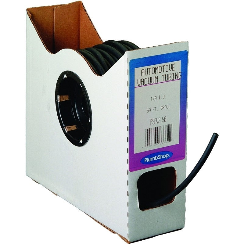 Abbott Rubber T68004002/SPVAC18 Vacuum Tubing, 50 ft L, 60 psi Pressure, Thermoplastic Rubber, Black