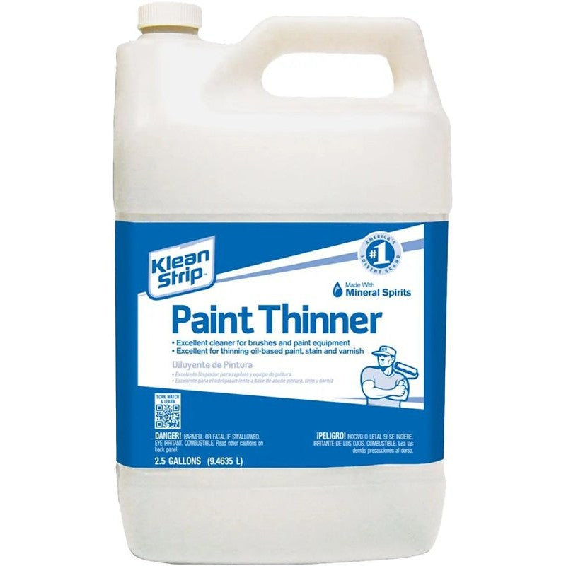 Klean Strip EKPT94401 Paint Thinner, Liquid, Free, Clear, Water White, 2.5 gal, Can (Pack of 2)