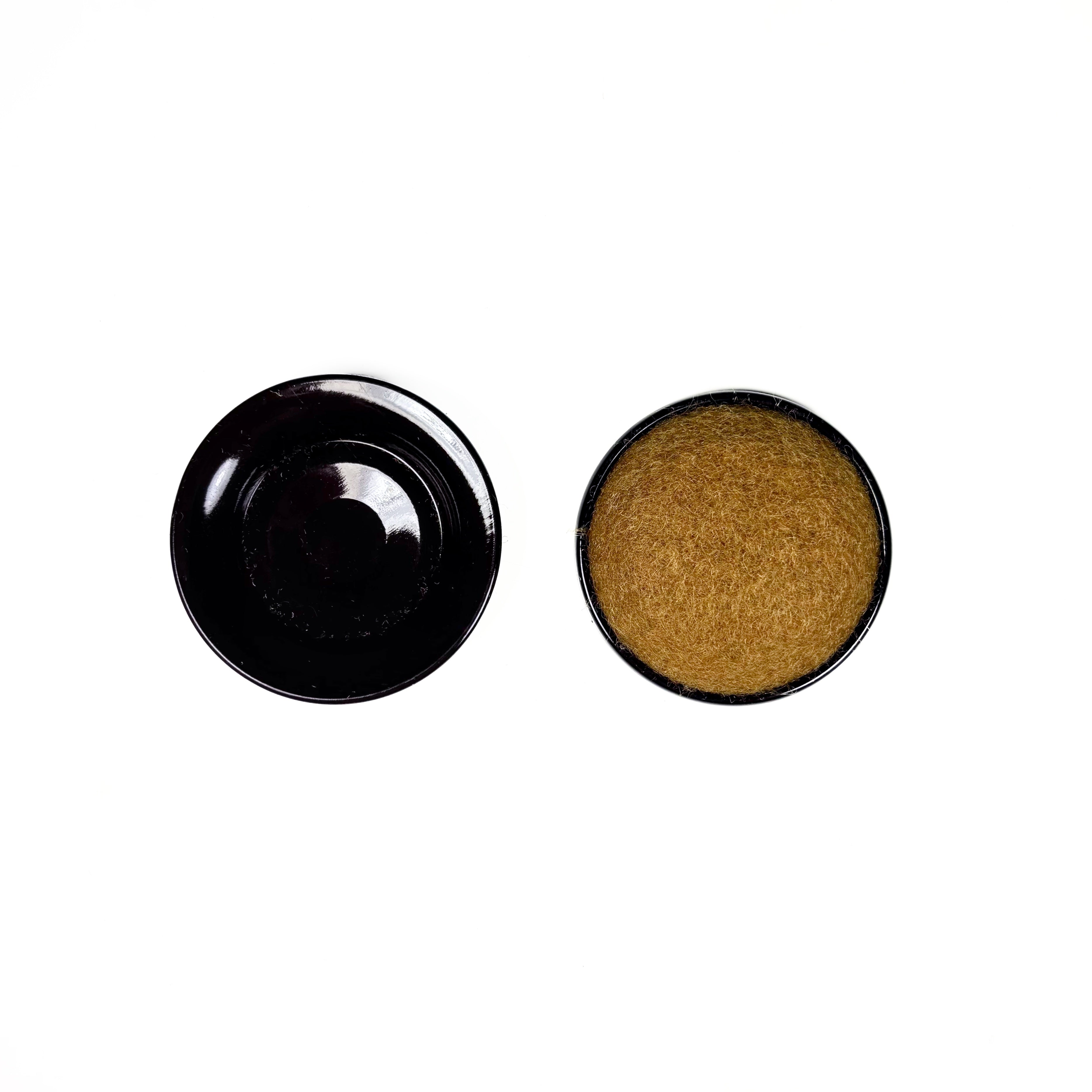 Carpeted Caster Cups 1-3/4 Inch Round Natural 4 Pack