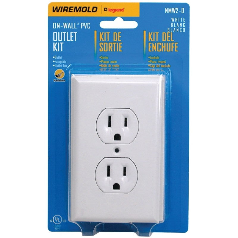 Wiremold NMW2D Duplex Switch, 15 A, White