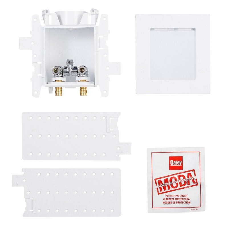 Oatey 37745 Lavatory Outlet Box, PEX, Brass/PVC
