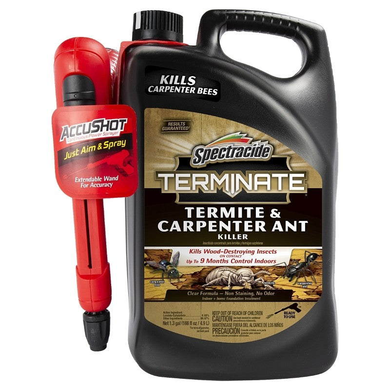 Spectracide HG-96375 Termite and Carpenter Ant Killer, Liquid, Spray Application, 1.33 gal Can