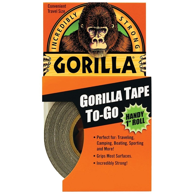Gorilla 6100109 Duct Tape, 30 ft L, 1 in W, Black