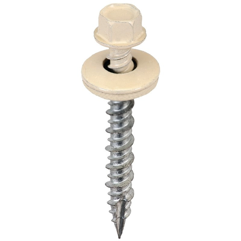 Acorn International SW-MW15LS250 Screw, #9 Thread, Light Stone, Hex Drive, Self-Tapping, Type 17 Point, 250/BAG