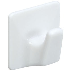All Purpose Self Adhesive Plastic Hooks Small White 3 Pack