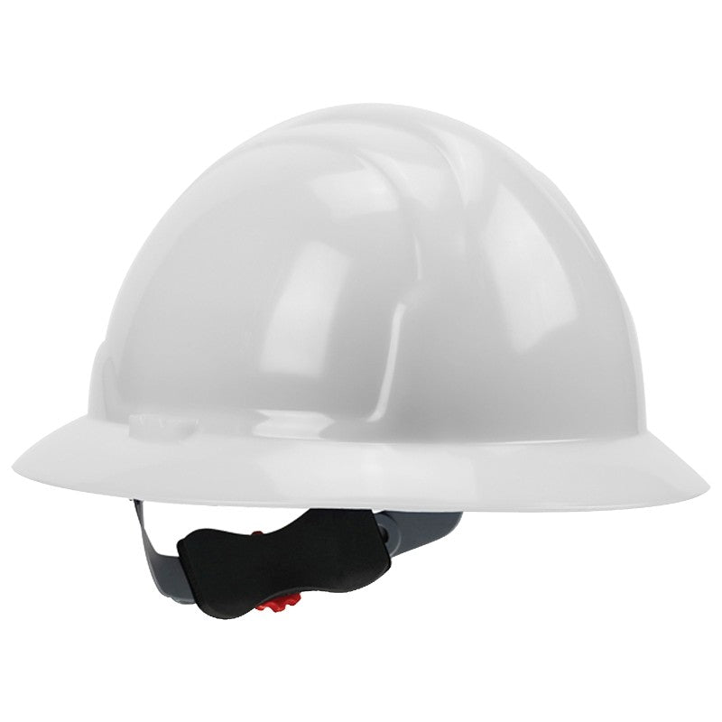 Safety Works SWX00358 Hard Hat, White, 4-Point Textile Suspension, HDPE Shell, Class: E