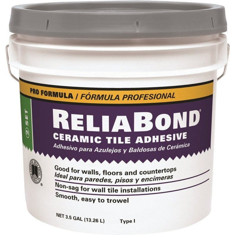 Custom RBM3 Tile Adhesive, White, 3.5 gal Pail