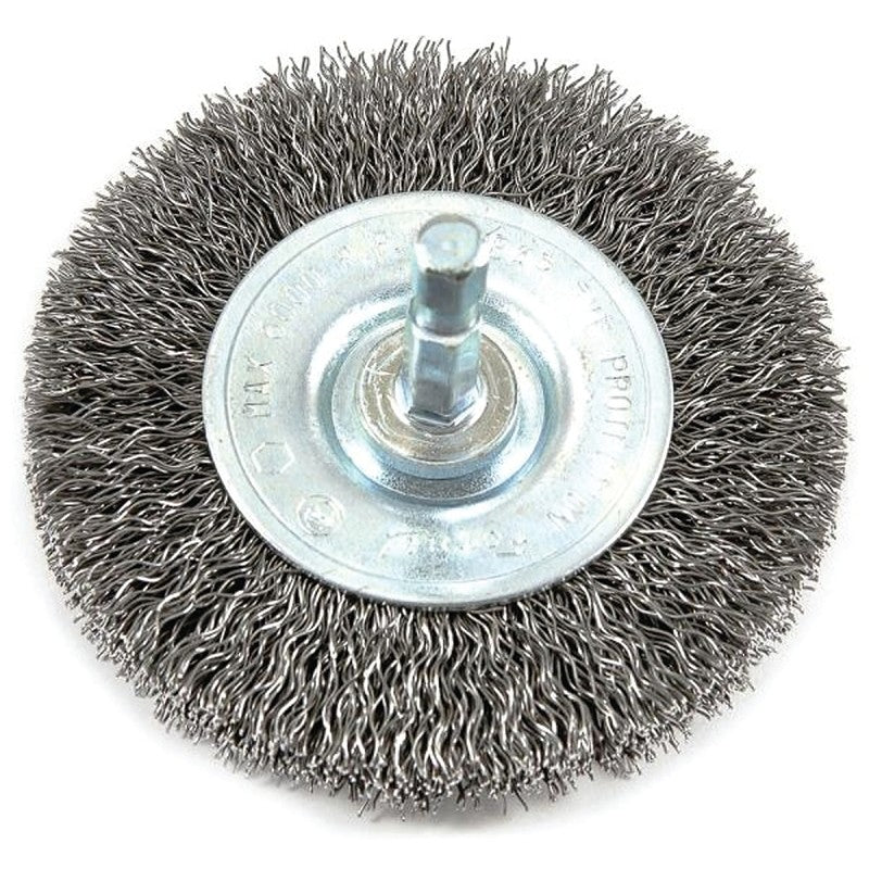Forney 72735 Wire Wheel Brush, 3 in Dia, 0.012 in Dia Bristle