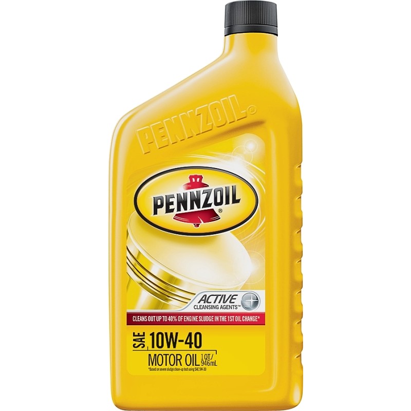 Pennzoil 550035160/3653 Motor Oil, 10W-40, 6/PK, 1 qt Bottle (Pack of 6)