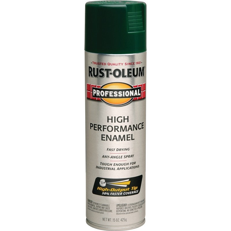 Rust-Oleum 7538838 Enamel Spray Paint, Gloss, Hunter Green, 15 oz, Can