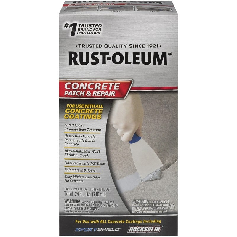 Rust-Oleum 301012 Patch and Repair Kit, Amine Cured Epoxy Resin, Gray, 24 oz Box (Pack of 4)