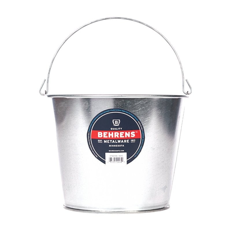 Behrens 1205GS Utility Pail, 5 qt Capacity, Steel, Galvanized