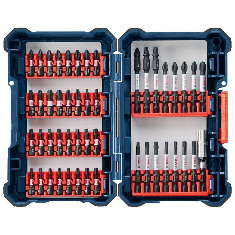 Bosch Impact Tough SDMS48 Screwdriver Bit Set, 48-Piece, HSS, Black Oxide
