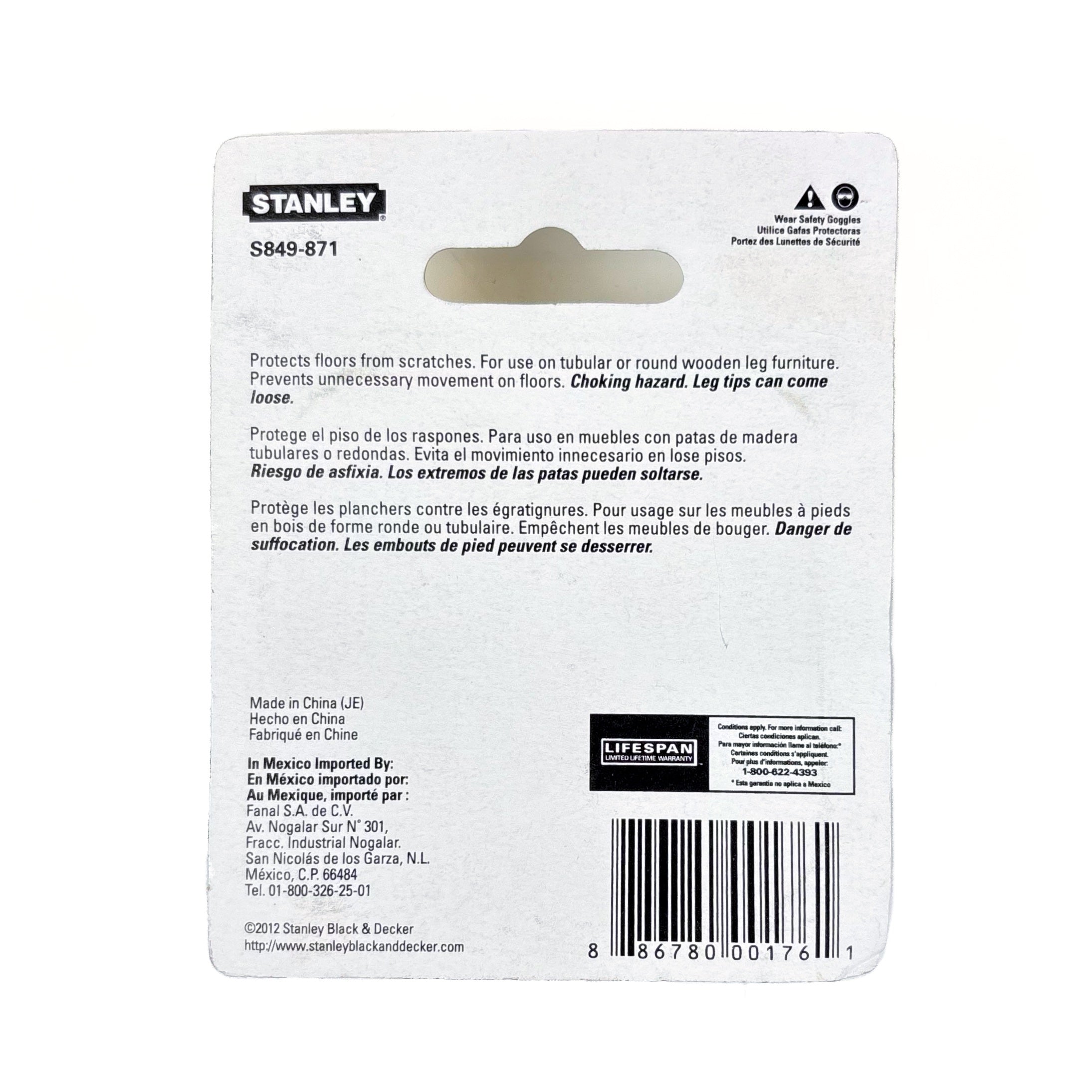 Leg Tips 3/4 Inch White Rubber 4 Pack