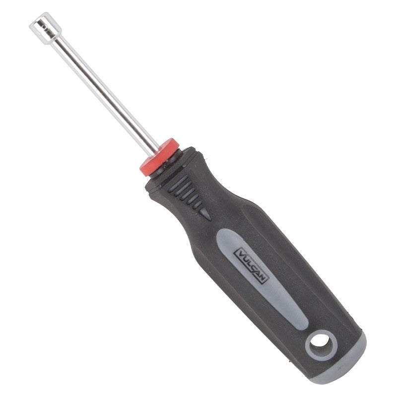 Vulcan MC-SD38 Nut Driver, 6 mm Drive, 7 in OAL, Cushion-Grip Handle, Gray and Black Handle, 3 in L Shank