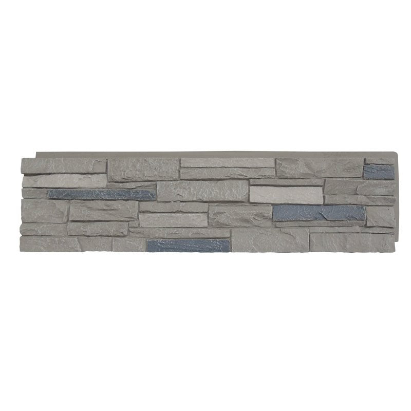 DuraKwik Stone 308ATP Siding Panel, 13 in L, 48 in W, 2 in Thick, Interlocking Edge, Ledgestone Profile, Arizona Trail