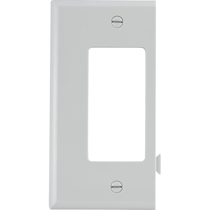 Eaton Cooper Wiring STE26 STE26W Wallplate, 4-1/2 in L, 2-3/4 in W, 1 -Gang, Polycarbonate, White, High-Gloss