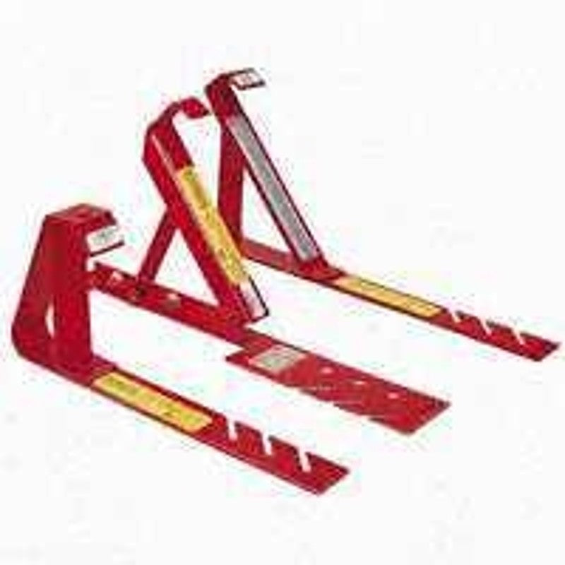 Qualcraft 2504 Fixed Roof Bracket, Adjustable, 6 in L x 2 in W Dimensions, Steel, Red, Powder-Coated