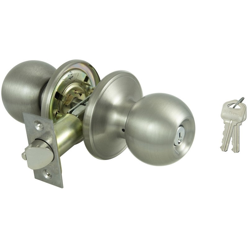 ProSource T3P00V-PS Entry Knob, Stainless Steel, KW1, KA3 Keyway, 3 Grade (Pack of 3)