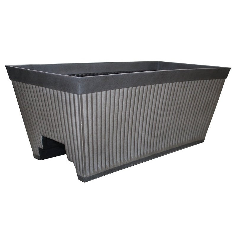 Southern Patio HDR-054818 Deck Rail Planter, 24 in Dia, 9 in H, 11-1/2 in W, 24 in D, Westlake Design, HDR, Rustic