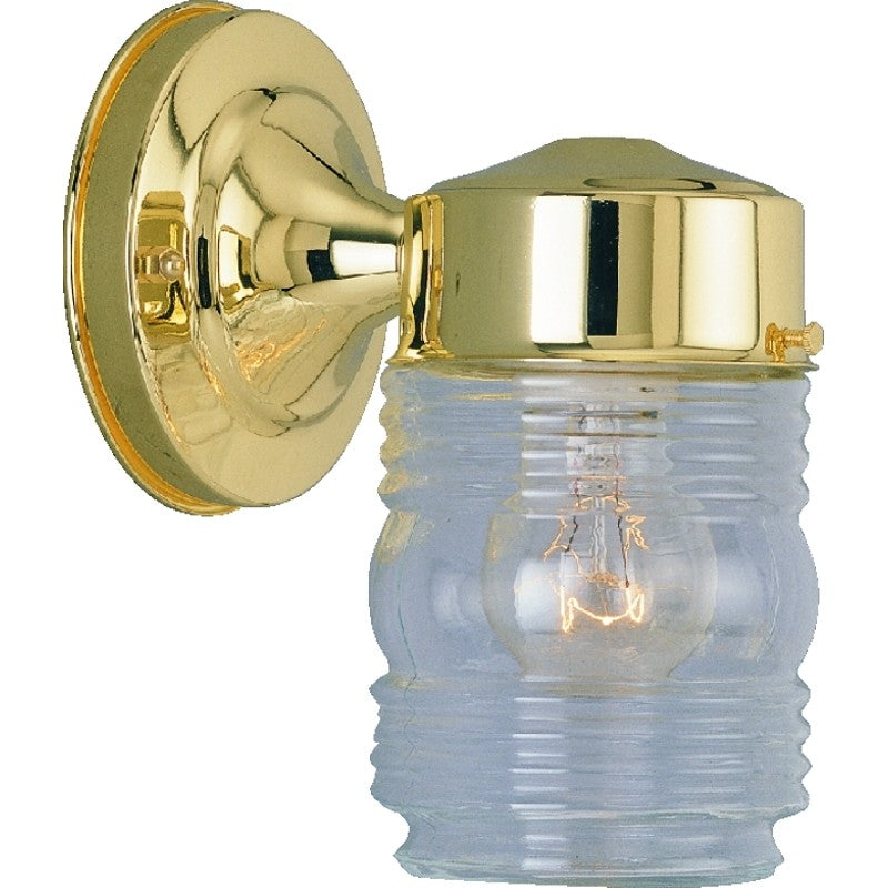 Boston Harbor 4402H-23L Outdoor Wall Lantern, 120 V, 60 W, A19 or CFL Lamp, Steel Fixture, Polished Brass