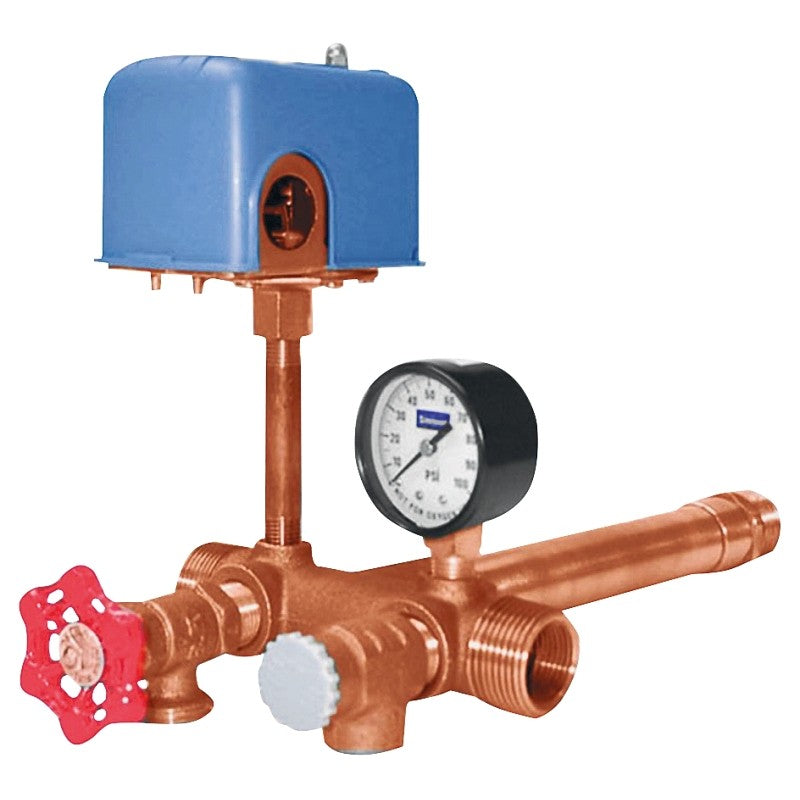 Simmons 709SBTP Tank Tee Package, Tank leg L10 in, female tapping 3/4 in, male tapping 1 in, 400 psi