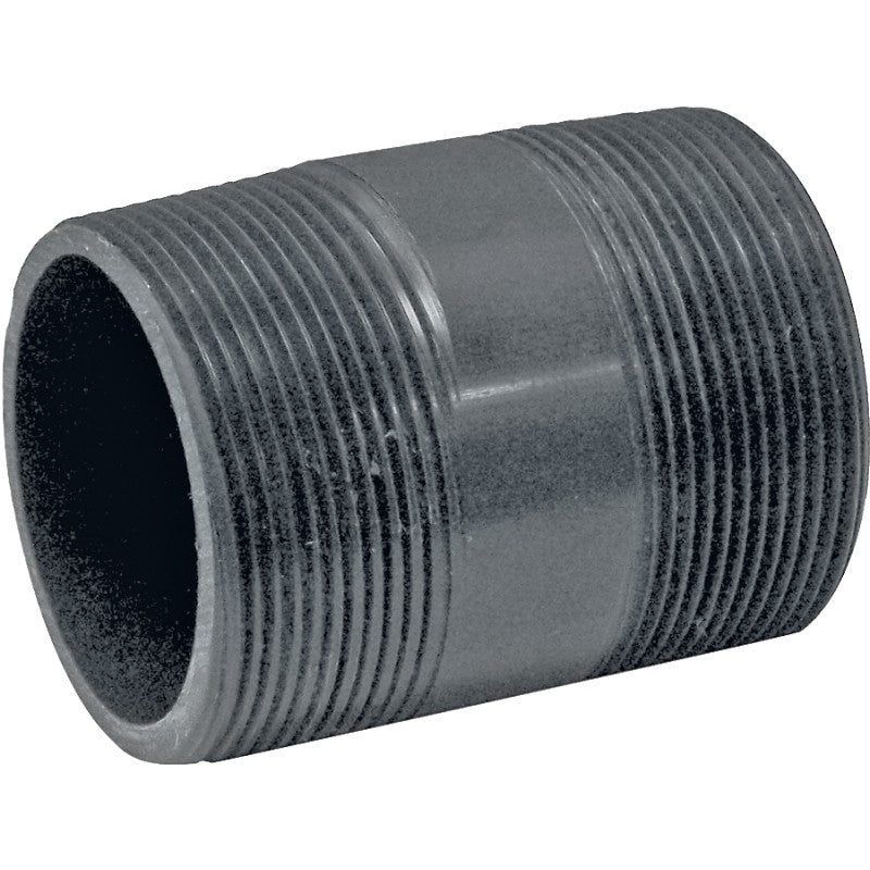 Genova 300 Series P-2-3 Pipe Nipple, 2 in, MIP, PVC, Gray, SCH 80 Schedule, 3 in L