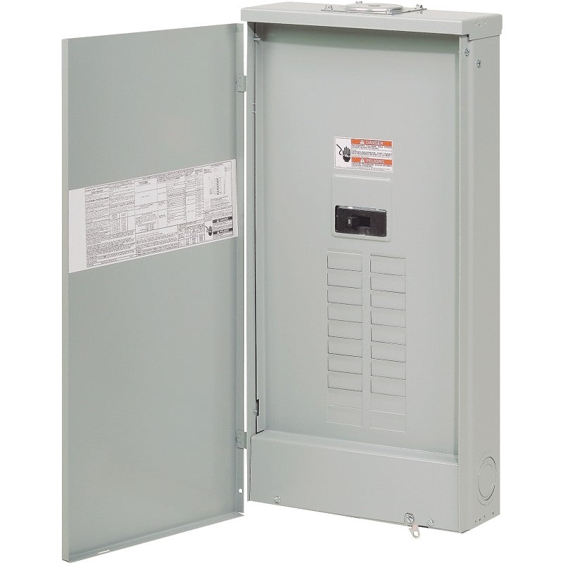 Eaton BRP20B200R Load Center, 40-Pole, 200 A, 20-Space, 40-Circuit, Main Breaker, Plug-On Neutral, NEMA 3R Enclosure