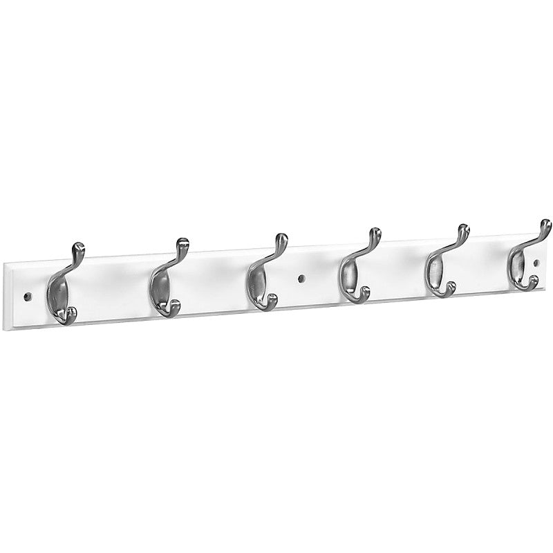National Hardware DPV8170 S812-990 Series Hook Rail, Wall Mounting, 27 in L x 0.6 in W x 2.75 in H Dimensions, White