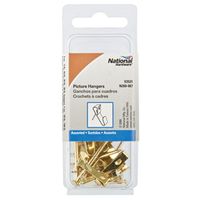 Picture Hangers Brass Finish Steel 10 Pack
