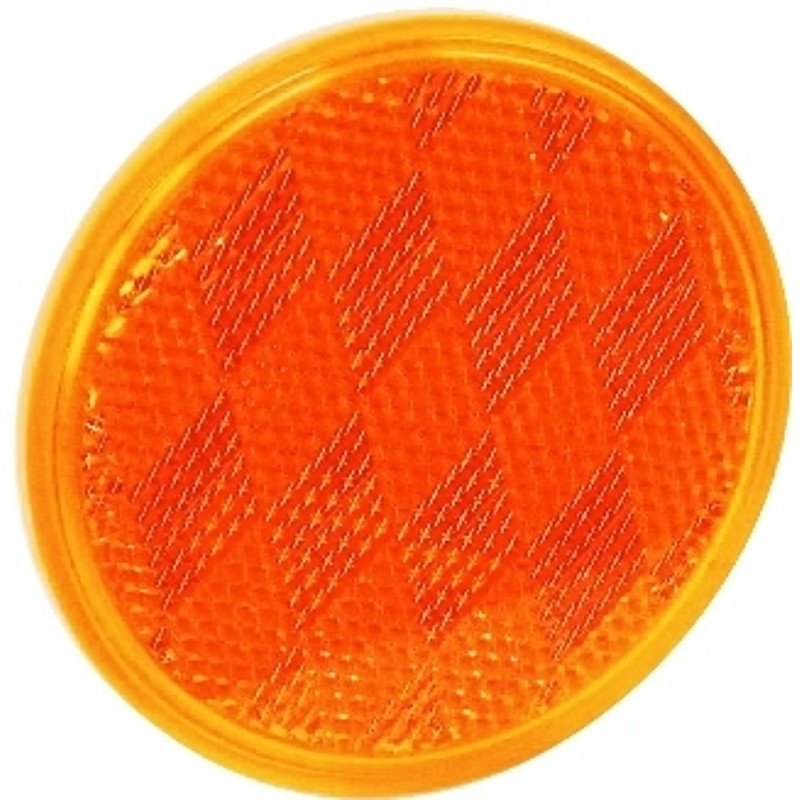 US Hardware RV-660C Safety Reflector, Amber Reflector, Plastic Reflector