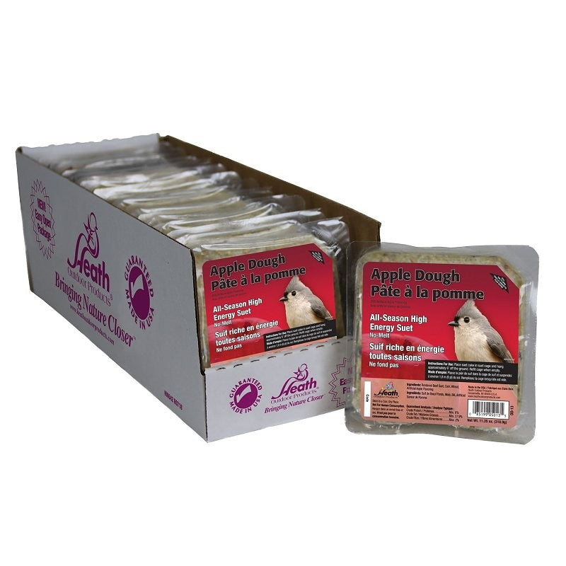 Heath DD-13 Suet Cake, All-Season, Apple Dough, 11.25 oz (Pack of 12)