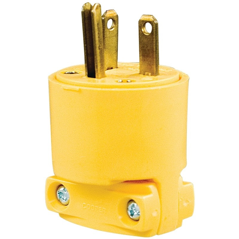 Eaton Wiring Devices 4409-BOX Electrical Plug, 2 -Pole, 20 A, 125 V, NEMA: NEMA 5-20R, Yellow
