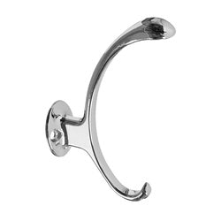 Decorative Curve Heavy Duty Coat And Hat Hook Chrome (POS)