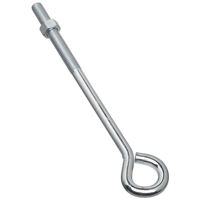 National Hardware N221-333 Eye Bolt, 1/2-13 Thread, 3-3/4 in L Thread, 1 in ID Dia Eye, 8.14 in L Shank, Steel, Zinc (POS)
