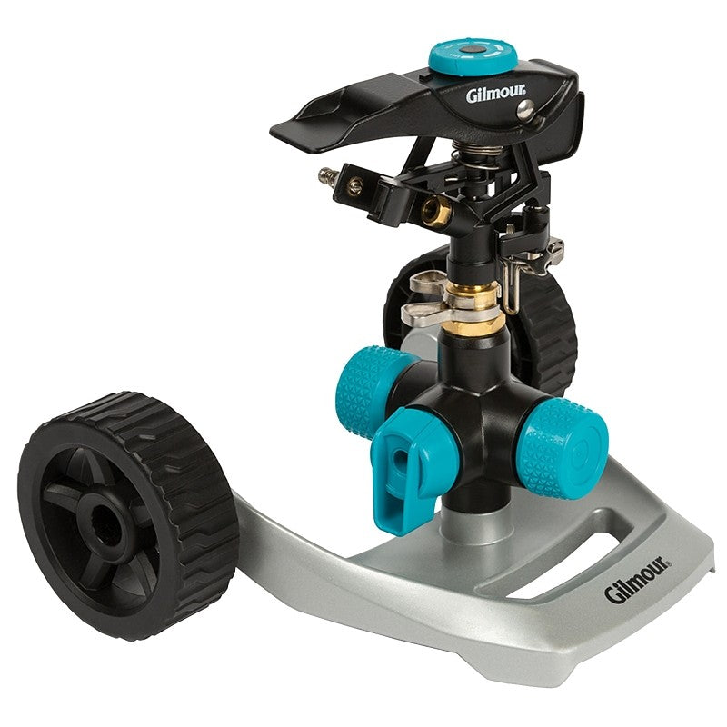 Gilmour 831673-1001 Lawn Sprinkler with Wheeled Base, 43 ft, Circular, Metal (Pack of 6)