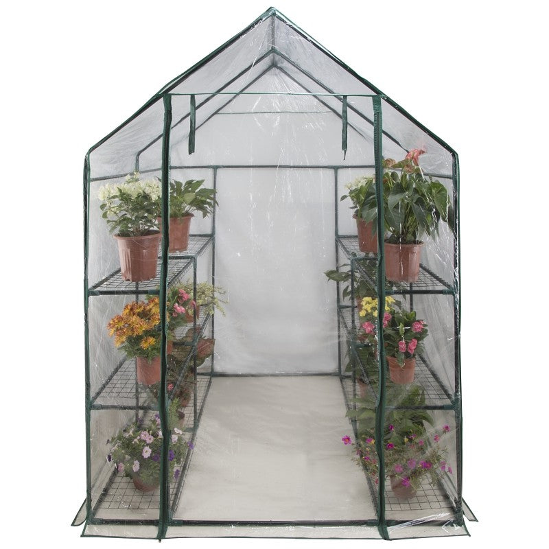 Landscapers Select GHLPS Green House, 56.5 in L, 56.5 in W, 75 in H, Zippered Access Door